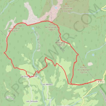 Trace GPS Cretes de la Drière, itinéraire, parcours