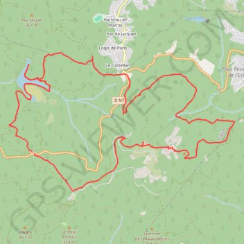Trace GPS Mont Vinaigre et lac de l'Avellan, itinéraire, parcours