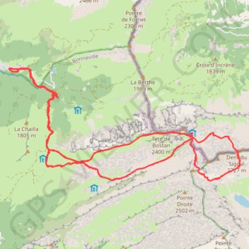 Trace GPS Dent Blanche Samoens, itinéraire, parcours
