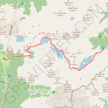 Trace GPS Vielha - Restanca, itinéraire, parcours