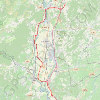 Trace GPS 08 Allan - Mornas, itinéraire, parcours