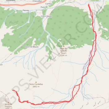 Trace GPS Monte Flassin, itinéraire, parcours