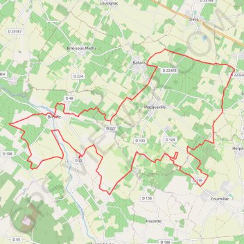 Trace GPS Bréville 36 kms, itinéraire, parcours