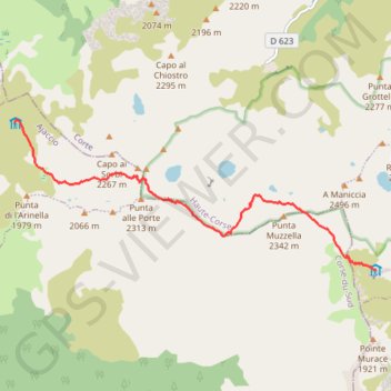 Trace GPS Refuge de Manganu, itinéraire, parcours