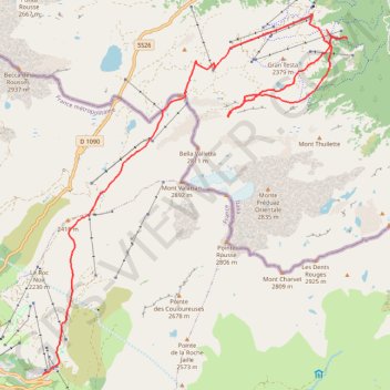 Trace GPS Mont Valezan - Valaisan, itinéraire, parcours