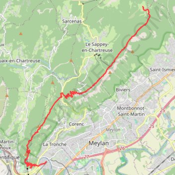 Trace GPS Traversée de la chartreuse, itinéraire, parcours