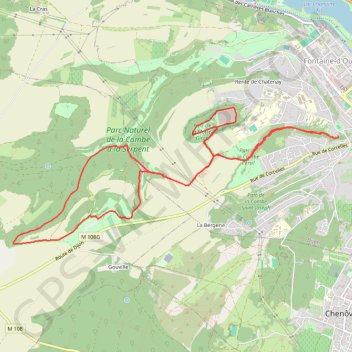 Trace GPS Combe Persil et Serpent, itinéraire, parcours