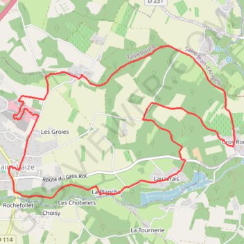Trace GPS Circuit des Pierres - Saint-Vaize, itinéraire, parcours