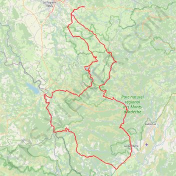 Trace GPS Trace Haute-loire / Ardèche / Lozère, itinéraire, parcours