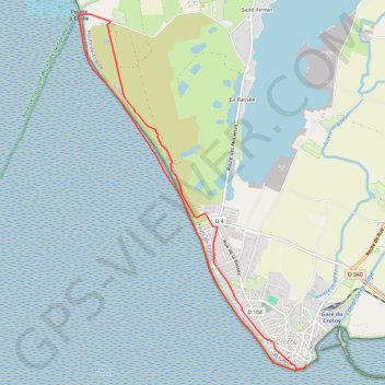 Trace GPS Balade au Crotoy, itinéraire, parcours