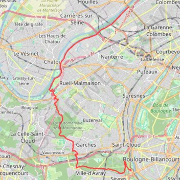 Trace GPS Bezon Saint Cloud, itinéraire, parcours