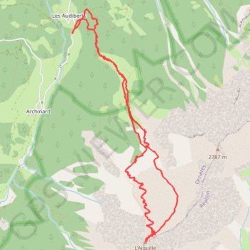 Trace GPS Aiguille d'Orcières, itinéraire, parcours