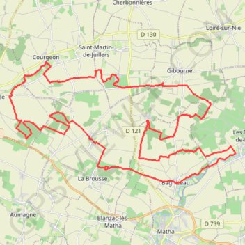 Trace GPS La Brousse 47 kms, itinéraire, parcours