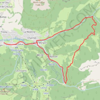 Trace GPS La Bonne Eau - Bernex, itinéraire, parcours