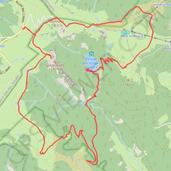 Trace GPS Autour du Hohneck, itinéraire, parcours
