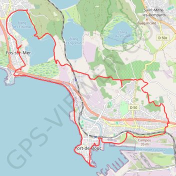 Trace GPS Fos-Port-de-Bouc, itinéraire, parcours