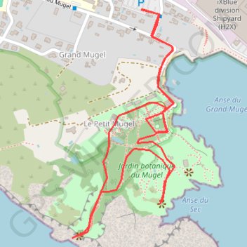 Trace GPS La Ciotat - Parc du Mugel, itinéraire, parcours