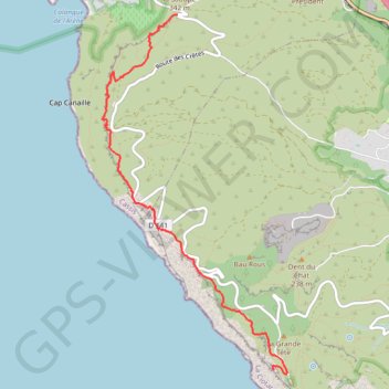 Trace GPS Cassis - les falaises Soubeyranes, itinéraire, parcours