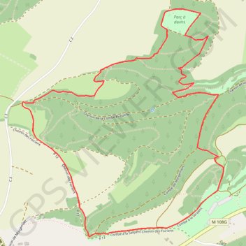 Trace GPS Combe à la serpent - parc à Daims, itinéraire, parcours