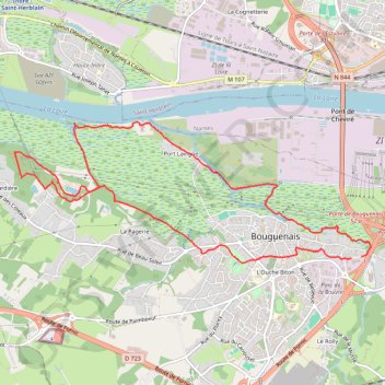 Trace GPS Bouguenais - La Roche Ballue, itinéraire, parcours