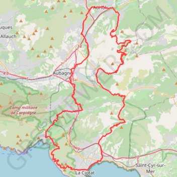 Trace GPS Route des Crêtes Col de l'Espigoulier, itinéraire, parcours
