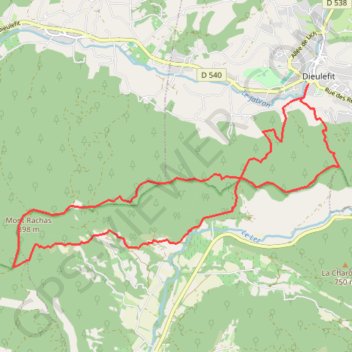 Trace GPS Mont Rachas, itinéraire, parcours