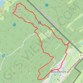 Trace GPS Roche Bernard - Bois-d'Amont, itinéraire, parcours