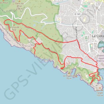 Trace GPS La Ciotat, itinéraire, parcours