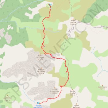 Trace GPS Refuge d'Ortu di u Piobbu, itinéraire, parcours