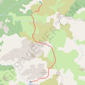 Trace GPS GR20 refuge Ortu du i Pioblu refuge Carrozzu, itinéraire, parcours
