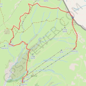 Trace GPS Le Tour (Col de Balme), itinéraire, parcours