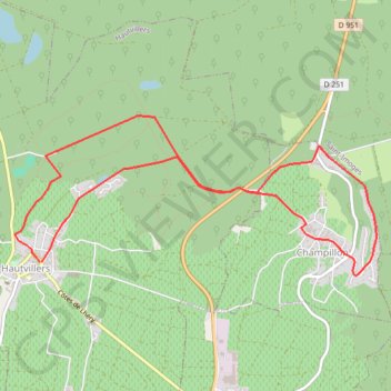 Trace GPS La Boucle de Bellevue en Champagne - Hautvillers, itinéraire, parcours