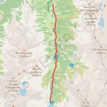 Trace GPS Lac d'Estom - Vallée de Lutour, itinéraire, parcours