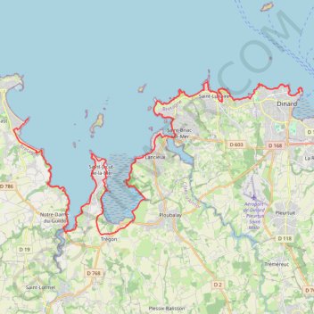 Trace GPS Dinard_St_Cast, itinéraire, parcours