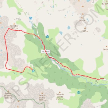 Trace GPS Refuge du chardonnet - Crête de casse blanche - Combe du lac rouge - Nevache, itinéraire, parcours