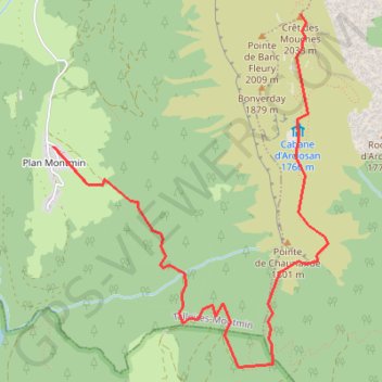 Trace GPS Bornes - Crêt des Mouches, itinéraire, parcours