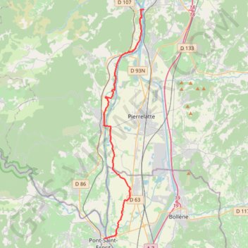 Trace GPS 16: ViaRhôna de Viviers / Bourg-Saint-Andéol à Lapalud, itinéraire, parcours