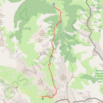 Trace GPS Refuge Agnel - La Monta (Tour du Queyras), itinéraire, parcours