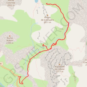 Trace GPS Ponsonnière (Grand Lac), itinéraire, parcours