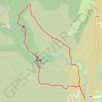 Trace GPS Ravin des Arcs, itinéraire, parcours