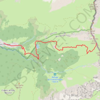 Trace GPS De l'Erigné au col de Coux, itinéraire, parcours