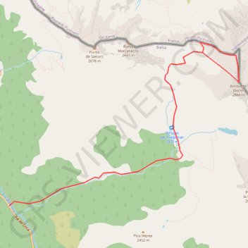 Trace GPS Pic d'Arriouère par Trigoniero, itinéraire, parcours