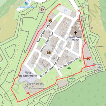 Trace GPS Remparts de la Citadelle de Montmédy - Fort Vauban, itinéraire, parcours