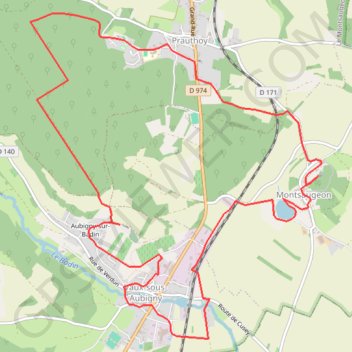 Trace GPS Aubigny - Circuit des jonquilles, itinéraire, parcours