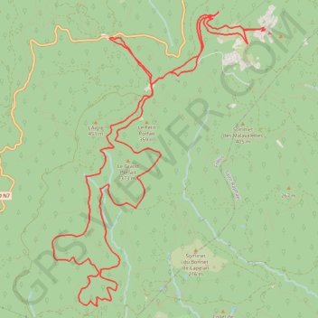 Trace GPS Mont Vinaigre, boucle par le col des Sacs, itinéraire, parcours