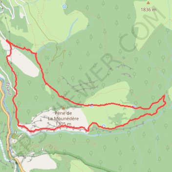 Trace GPS Boucle du chemin de La Mature et du col d'Arras, itinéraire, parcours