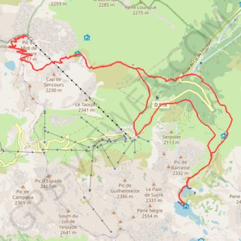 Trace GPS Artigue - Pic du Midi de Bigorre - La Mongie - Lac de Gréziolles, itinéraire, parcours