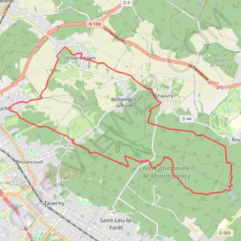 Trace GPS Forêt de Montmorency, itinéraire, parcours